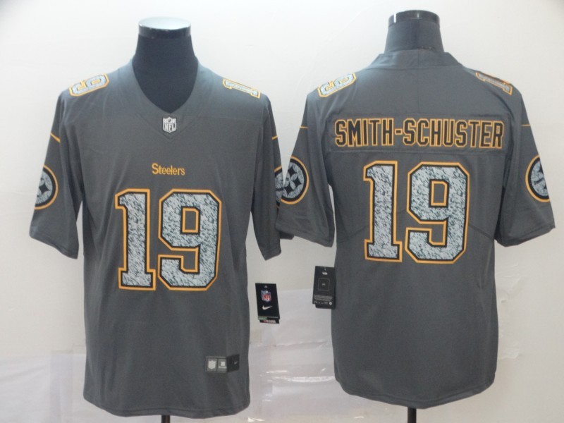 Men's Pittsburgh Steelers JuJu Smith-Schuster #19 Gray Jersey